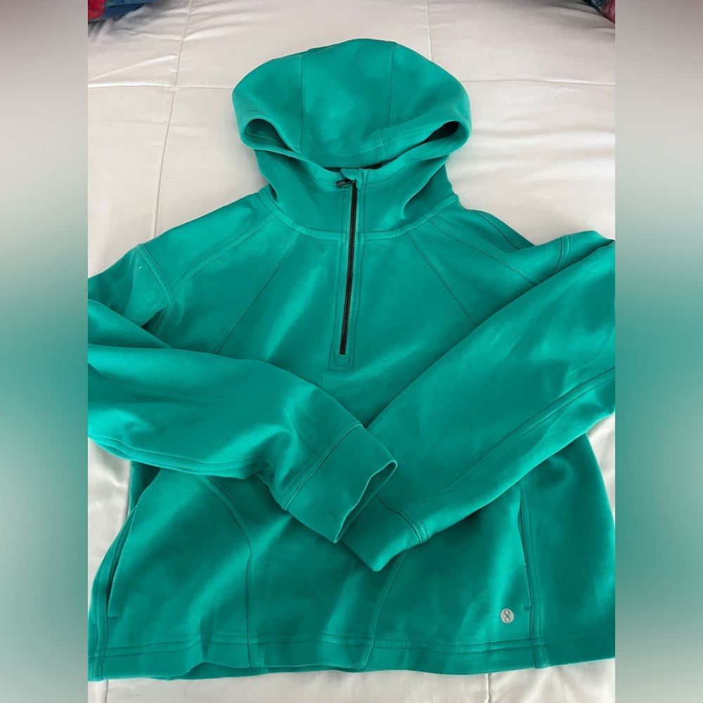 Teal Half-Zip Hoodie
